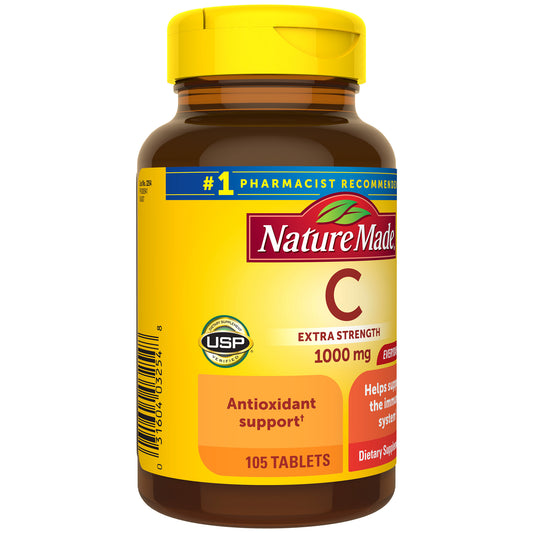 Nature Made Extra Strength Vitamin C 1000 mg Tablets, Dietary Supplement, 105 Count